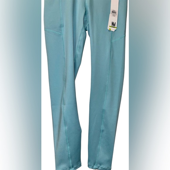 NICOLE MILLER SPORT LEGGINGS WOMEN BLUE ANKLE LENGTH POCKET-WORKOUT SIZE MEDIUM - Picture 7 of 13